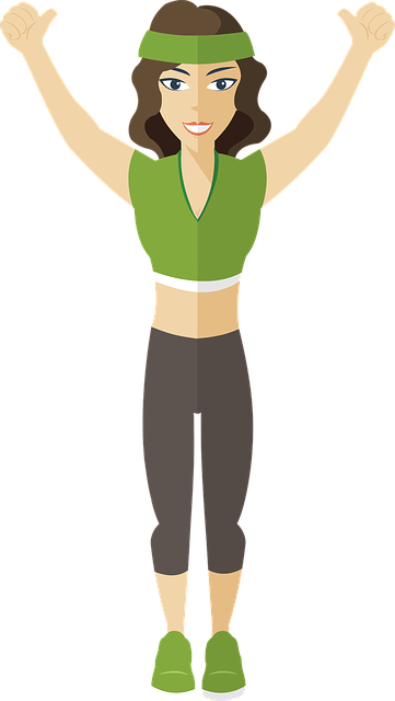 Cartoon Illustration of fitness girl